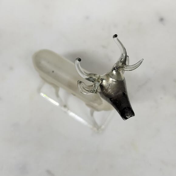 VTG Bimini Reindeer 4.5” Silver Gray Mercury Glass Set of 3 Germany Delicate - Picture 14 of 16